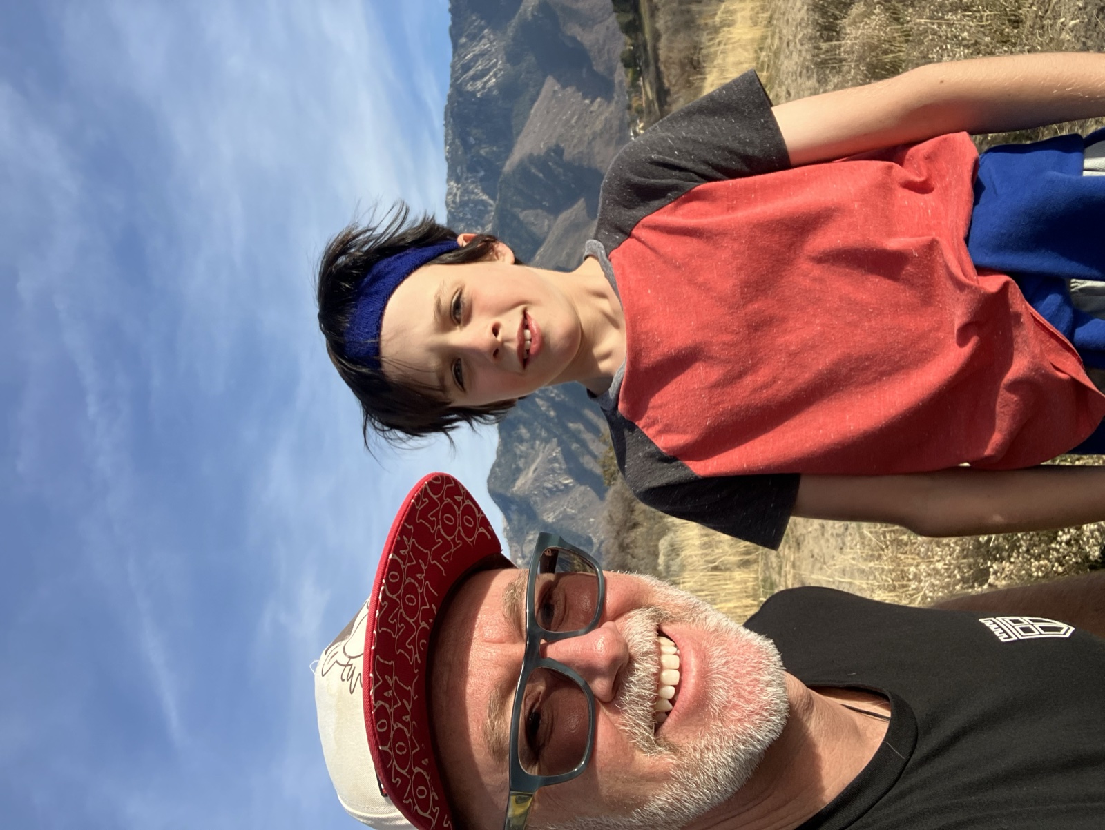 Ev and Richard on the trail